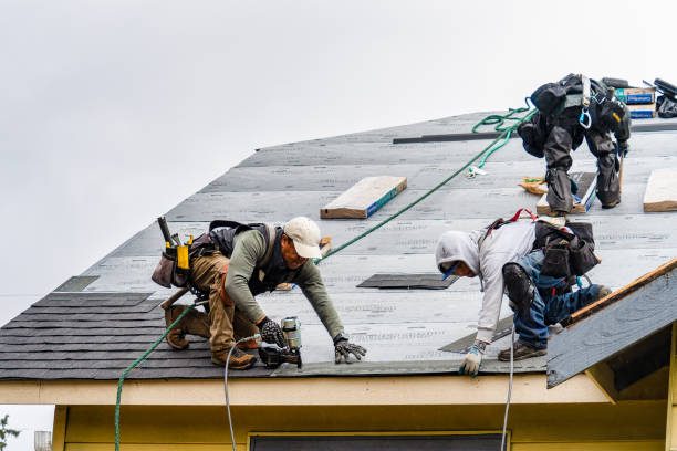Professional Roof Installation technician working in Monticello, NY